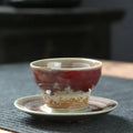 Axyaa Retro Flower Ceramic Coffee Cup Set - Japanese Style Home Decor
