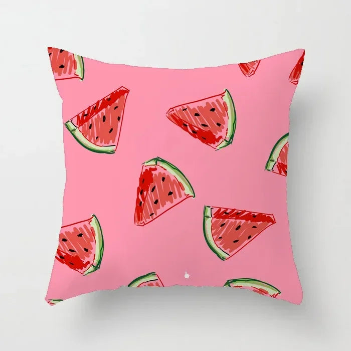 Axyaa Cartoon Watermelon Banana Print Seat Cushion Cover