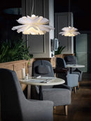 White Acrylic Flower Hanging Pendant Lamp for Axyaa - Modern Minimalist Ceiling Light