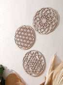 Wooden Kaleidoscope Wall Art Decor by Axyaa - Boho Living Room Accent & Gift