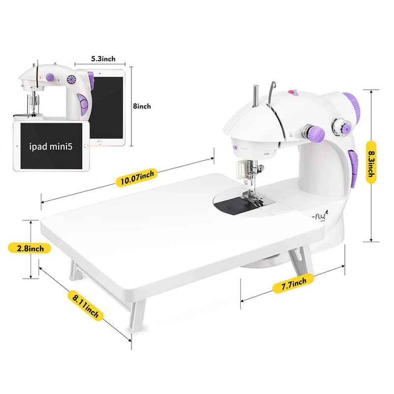 Axyaa Electric Handheld Sewing Machine, Dual Speed, LED Light, Pedal Control