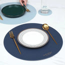 Axyaa PU Leather Placemats and Coaster Set, Insulation, Oil-Proof, Waterproof Table Mats