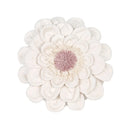 Axyaa Velvet Flower Cushion Cover in Yellow Blue White Pink, Handmade Luxury Pillowcase