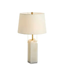 Axyaa White Marble Modern Luxury Table Lamp for Home Decor