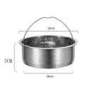 Axyaa Stainless Steel Food Steamer Basket with Silicone Handle