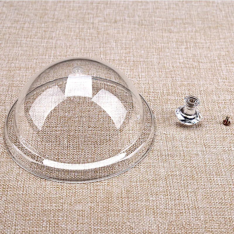 Axya Round Food Cover PC Acrylic Meal Cake Snack Tray Lid - Transparent