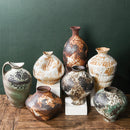 Axyaa Retro Chinese-style Porcelain Flower Vase Set - Earthenware & Kiln-transformed Accessories