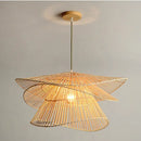 Axyaa Handmade Rattan Chandelier: Creative Multi-Story Bamboo Pendant Lamp
