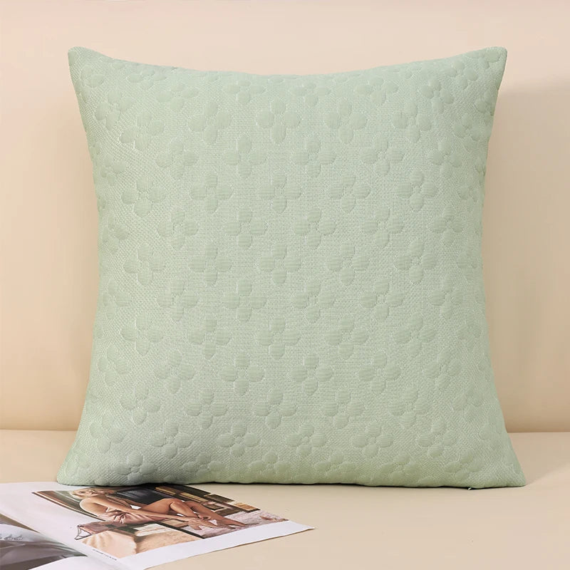 Axyaa Four-Leaf Clover Luxury Pillowcase Cover - Cozy & Machine Washable