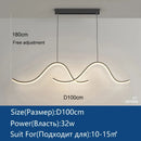 Axyaa Nordic Minimalist Long Strip Chandelier for Home, Restaurant, Bar, Kitchen, Bedroom, Living Room