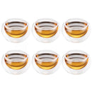 Axyaa Double Wall Glass Teacups Set - 50ml Shot Glasses for Kung Fu Tea & Espresso