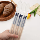 Axyaa Bamboo Chopsticks Set Japanese Style Blue Wood, Anti-skid, Portable