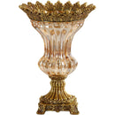 Axyaa European Resin Vase with Dried Flowers Arrangement for Luxury Home Decor