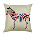 Axyaa Animal Linen Pillowcase for Bedroom Sofa Chair - Decorative Cushion Cover