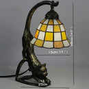 Axyaa Tiffany Cat Table Lamp: LED Vintage Creative Light for Home Bedroom