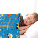 Axyaa Excavator Truck Flannel Blanket - Children's Construction Truck Bed Blanket