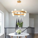 Axyaa Glass Ball LED Chandelier for Modern Decor Lighting