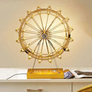 Axyaa LED Ferris Wheel Table Lamp Stainless Steel Night Light