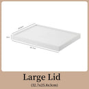 Clear Stacking Drawer Boxes with Lids by Axyaa: Organize Closet, Handle, Wheels