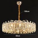 Axyaa Crystal Chandelier Pendant Light for Luxury Living Room Dining Ceiling Fixture