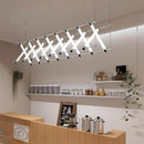 Axyaa Nordic LED Black Gold Chandelier for Dining Room Kitchen Lighting