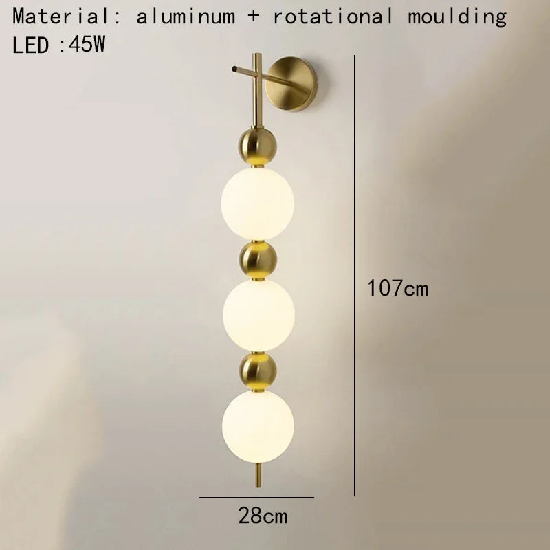 Axyaa Nordic Circle Wall Lamp for Minimalist Bedroom and Living Room