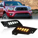 Axyaa LED Daytime Running Light Fog Lamp for Toyota Tacoma 2012-2015 White Daylights Yellow Turn Signal