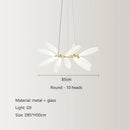 Axyaa Modern Nordic Style Glass Chandelier for Living Room, Bedroom, and Dining Room