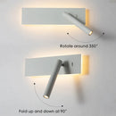 Axyaa Rotating LED Wall Light Switch Bedroom Hotel Sconce