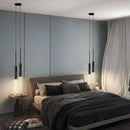 Axyaa Black LED Chandelier Pendant Light Adjustable Angle for Bedroom Study Bar