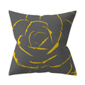 Axyaa Yellow Floral Geometric Cushion Cover 45x45cm