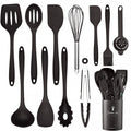Axyaa Silicone Non-Stick Cooking Utensils Set of 12 - Heat Resistant Kitchen Tools