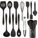Axyaa Silicone Non-Stick Cooking Utensils Set of 12 - Heat Resistant Kitchen Tools