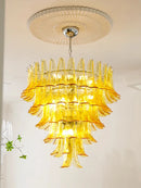 Axyaa French Series Glass Art LED Chandelier for Living Room