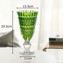 Axyaa Transparent Glass Vase Desk Decoration Goblet Shape for Hydroponics and Flower Arrangement