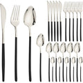 Axyaa 24-Piece Stainless Steel Cutlery Set Christmas Dinnerware Silverware Set