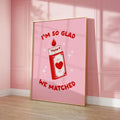 Axyaa Romantic Canvas Print: Pink & Red Valentine's Day Wall Art Poster