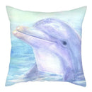Axyaa Dolphin Pattern Cushion Cover 45x45cm
