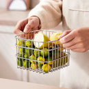 Axyaa Stainless Steel Kitchen Organizer Drain Basket Fruit Vegetable Drainer