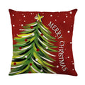 Axyaa Red Stripe Christmas Cushion Cover 45x45cm - Cartoon Sofa Decoration