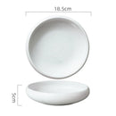 Axyaa 7" Retro Ceramic Ramen Soup Salad Dessert Bowl Plate Set