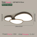 Axyaa Nordic LED Ceiling Lamp Cobblestone Black Ceiling Light for Living Room Bedroom
