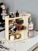 Axyaa Rotating Makeup Organizer with Drawers - Stationery Storage Box for Vanity