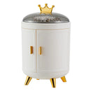 Axyaa Makeup & Jewelry Organizer: Rotating Storage Box for Luxury Cosmetics & Rings