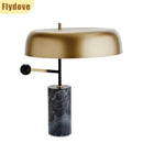 Axyaa Black Marble Art Desk Lamp for Home and Office LED Lighting