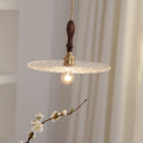 Axyaa Glass LED Pendant Light Minimalist Circular Coffee Loft Decor Suspension Lamp