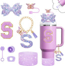 Axyaa Cup Set: Straw Topper, Boot, Stoppers, Handle Charms, Sticker for 30oz 40oz Tumbler
