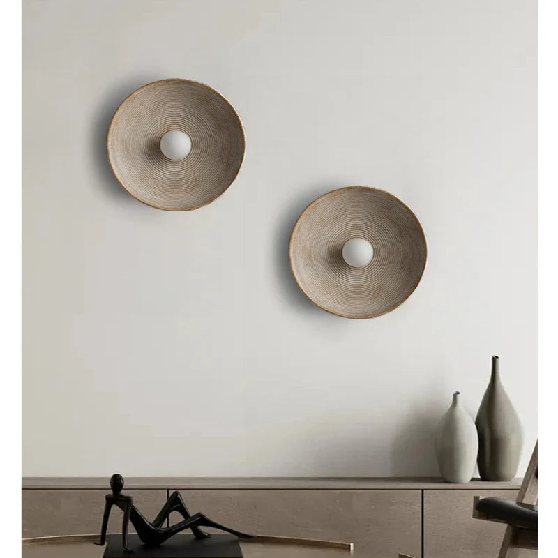 Axyaa Japanese Retro Designer Wall Lamp for Living Room Bedroom Aisle Decor