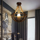 Axyaa Birds Cage Rustic Industrial Ceiling Light for Living room Bedroom Bar Shop