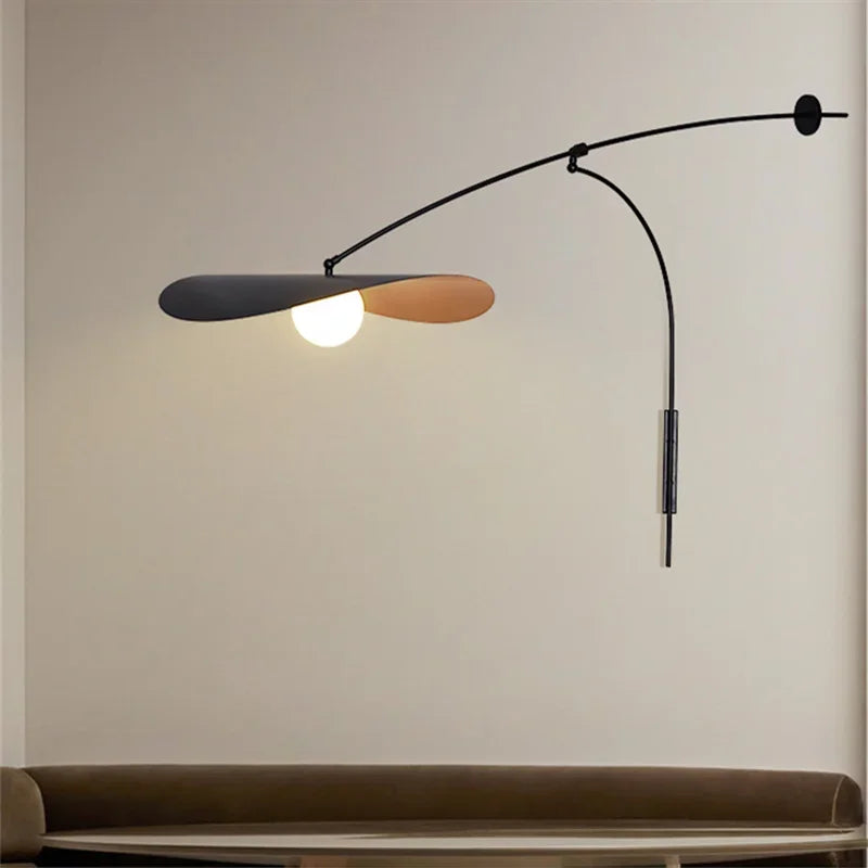 Axyaa Nordic LED Wall Lamp with Adjustable Long Arm for Bedroom and Reading